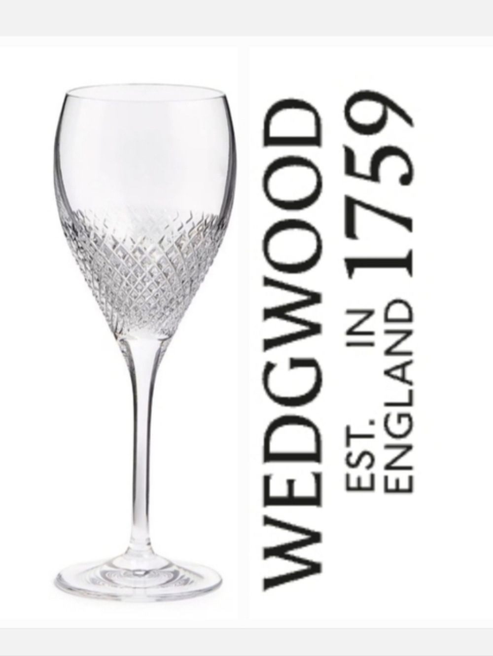 Wedgwood x Vera Wang TIARA Vintage Wine Glasses Set of 3 NWT